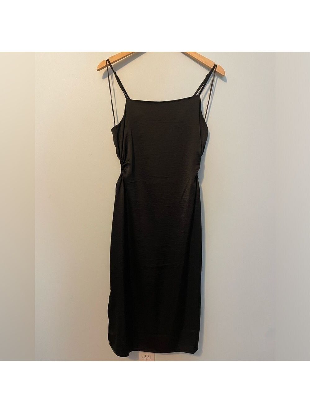 Christian Lacroix Black Keyhole Satin Dress Size Large